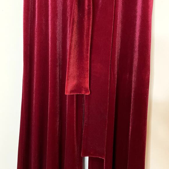 Misa Los Angeles Aliya Velvet Pant Wide Leg High Rise Vacation Holiday Date XS - Picture 4 of 12